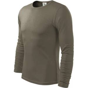 MALFINI Fit-T Тениска с дълъг ръкав, армейско зелено, 160 г/м2 (11929)