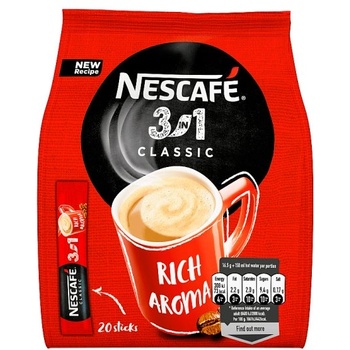 NESCAFÉ Разтворимо кафе Nescafe 3в1 класически пакет 20x16.5гр