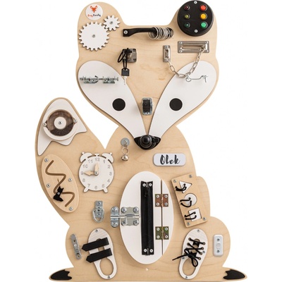 Foxy Family Activity board prírodná líška so stojanom