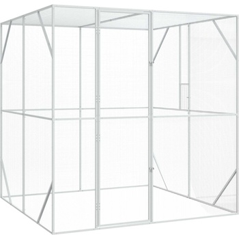 vidaXL Клетка за птици Антрацит 209 x 202 x 214 см Поцинкована стомана (4100931)