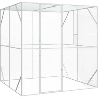 vidaXL Клетка за птици Антрацит 209 x 202 x 214 см Поцинкована стомана (4100931)