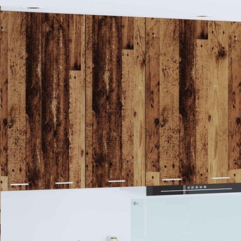 vidaXL Висящ шкаф Riga Старо дърво 40 x 31 x 100 см Инженерно дърво (884344)