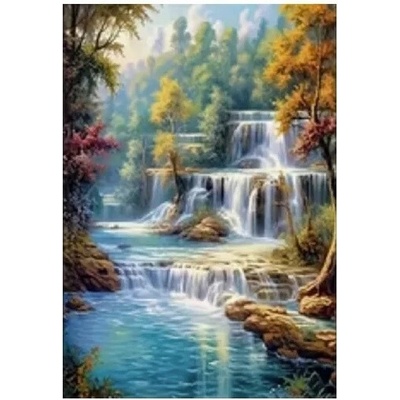 SMT diamantový obrázek Říční vodopády 30 x 40 cm 2003919 – Hledejceny.cz