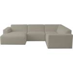 Scandic Светлокафяв ъглов диван от букле ("U" форма) Roxy - Scandic (U corner Left CM 9 capp.)