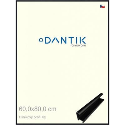 DANTIK rám na obraz 60 x 80 Černá matná