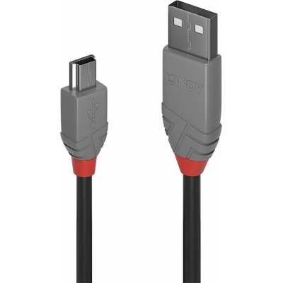 Lindy Кабел Lindy, от USB-A(м) към USB Mini-B(м), 0.2m, черен (LNY-36720)