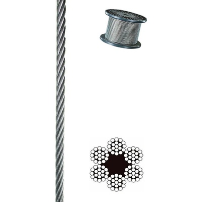 Penar Ocelové lano DIN 3060 konstrukce 6x19+FC 8mm Zn