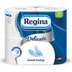 Regina Тоалетна хартия Regina Gentle, целулоза, трипластова, 150 къса, 4 броя, 17.6 m