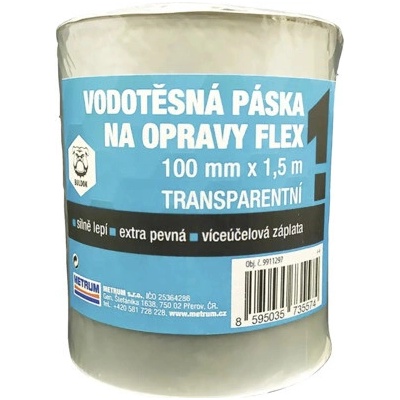 Flex Páska vodotesná na opravy 100 mm x 1,5 m priehľadná