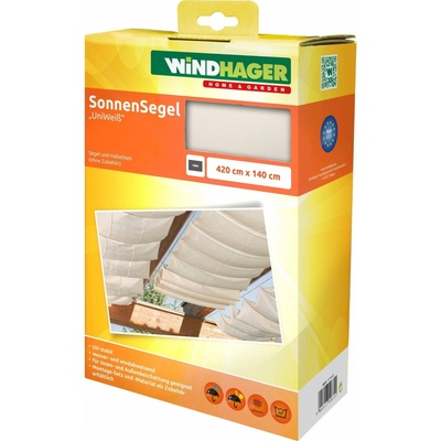 Windhager Skladacia markíza 4,2 x 1,4 m - uni biela