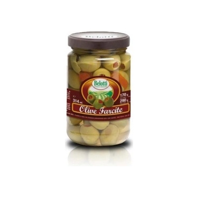 Belotti Zelené olivy plněné paprikou Olive Verdi Farcite 314 ml – Zboží Dáma