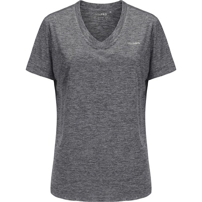 USA Pro Дамска тениска USA Pro Tech V Tee Ladies - Charcoal