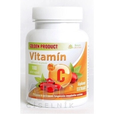 Golden Product Vitamín C 500 mg + B3 + D3 + šípky 100 kapsúl