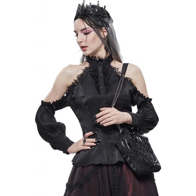 Devil fashion tričko gotický and punk Well fitting Strapless Gothic Čierna