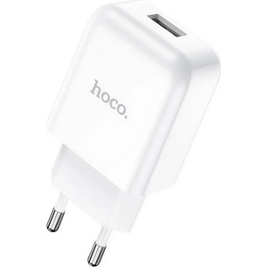 hoco. n2 мрежово зарядно устройство с usb изход 10 w, бързо зареждане, БЯЛО (n2 white)