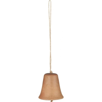 IB Laursen Závěsná hliněná ozdoba CHRISTMAS BELL hnědá – Zboží Dáma