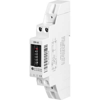 ORNO Jednofázový analógový indikátor energie, 40A, 1 modul, DIN TH-35mm O-EM-8