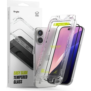 Ringke Протектор за iPhone 16 Plus / iPhone 15 Plus (комплект 2) - Ringke Easy Slide закалено стъкло - прозрачен