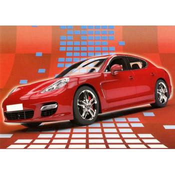 Pohlednice červené auto