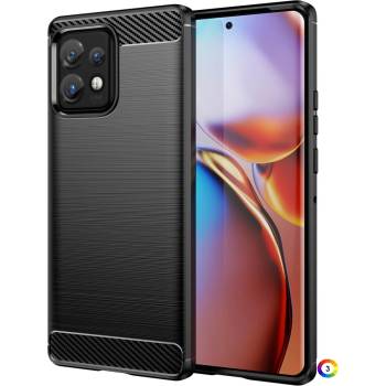 Motorola Moto X40 5G / Edge+ (2023) / Edge 40 Pro 5G Удароустойчив Carbon Fiber Калъф и Протектор