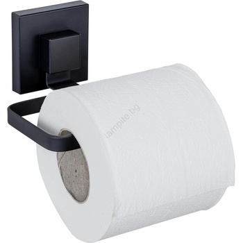 WENKO 71447800 - Държач за тоалетна хартия VACUUM-LOC QUADRO ED 14x11 cm черен (WE0752)