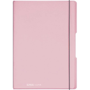 Herlitz Zošit Flex A4 linajkový štvorčekový PP pastel.ružový