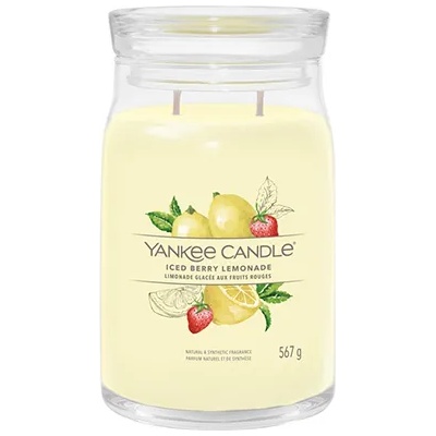 Yankee Candle Iced Berry Lemonade голяма свещ с надпис 567 гр