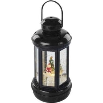 Emos DCLV14 lampáš čierny so svieč 22cm 3xAAA vnút vintage