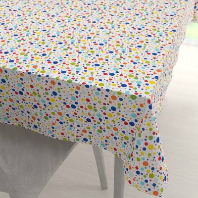 Biante Dětský bavlna ubrus Sandra SA-006 Barevné puntíky na bílém 80x120 cm