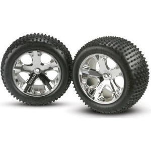 Traxxas колело 2.8", джанта All-Star сребърна, гума Alias (2) (заден)