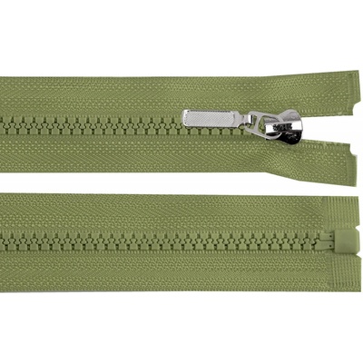 Stoklasa Kostěný zip No 5 délka 30 cm s ozdobným jezdcem Balení: 1 ks, Varianta: 263 zelená khaki 263 zelená khaki