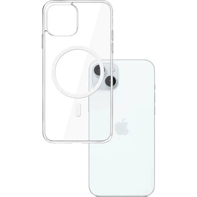 3mk Protection Калъф за Apple iPhone 15 Plus, хибриден (термополиуретан и поликарбонат), 3MK MagCase, удароустойчив, прозрачен