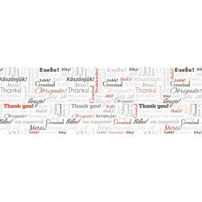 Dimex KI180-094 Samolepící fototapeta do kuchyně Thank you rozměry 180 x 60 cm