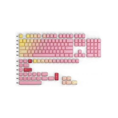 Glorious gpbt keycaps pink grapefruit (143 pbt клавиша)