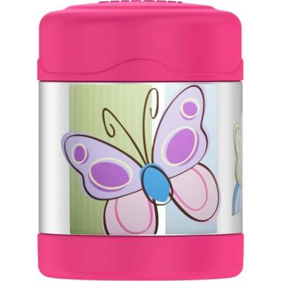 Thermos Dětská termoska na jídlo 290 ml Motýl růžová stříbrná