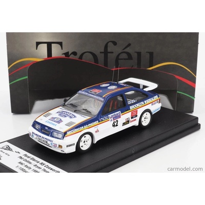 Trofeu Ford england Sierra Rs Cosworth N 42 Rally Rac Lombard 1986 Phil Collins Bryan Thomas Modrá Bílá 1:43