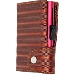 C-SECURE Картодържател C-SECURE XL с портфейл, Red Metallic leather (XL-WCH001-MTL-RD-RD)