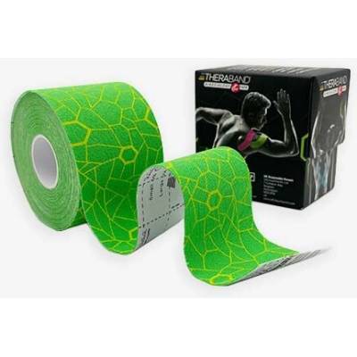 Thera Band Tape Tejpovací páska zeleno-žlutá 5 cm × 5 m