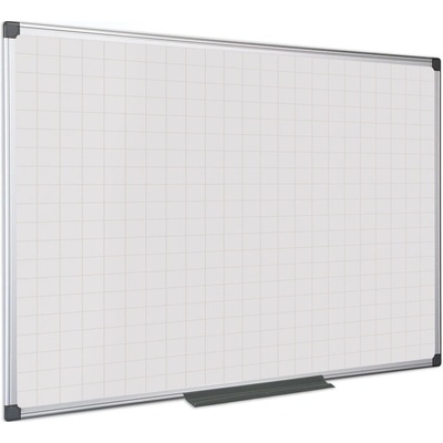Bi-Office Bílá magnetická popisovací tabule s potiskem, čtverce/rastr, 1200 x 900 mm