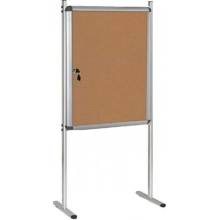 B2B Partner Vnitřní vitrína na stojanu, 720 x 980 mm, korková, oboustranná