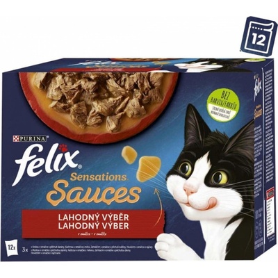 Felix Sensations hovězí, jehněčí, krůta, kachna v omáčce 12 x 85 g – Zboží Mobilmania