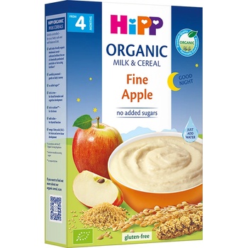 Hipp БИО млечна каша "Лека нощ" с мека ябълка 4м+ 250г