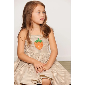 Mini Rodini разкроена рокля от памук Poplin (26650101)