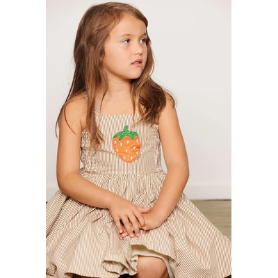 Mini Rodini разкроена рокля от памук Poplin (26650101)