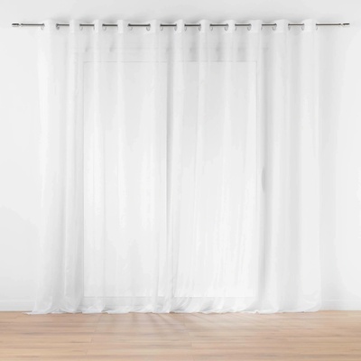 Douceur d'intérieur Hotová záclona z hladkého voálu LISSEA, bílá, 400 x 240 cm bílá