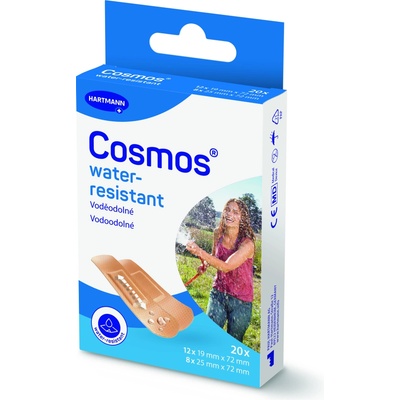 Cosmos water-resistant, delená vodoodolná náplasť, 2 veľkosti, 25 x 72 mm (8x), 19 x 72 mm (12x)
