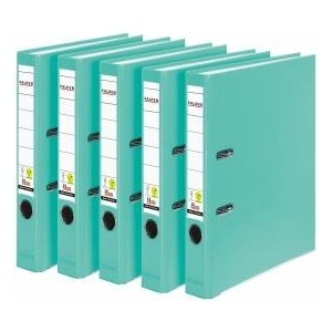 Falken 5x PP-Color plastic folder 5 cm narrow DIN A4 turquoise - 15003220