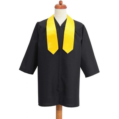DĚTSKÝ studentský talár - černý, Barva šálu 200 - zlatožlutá