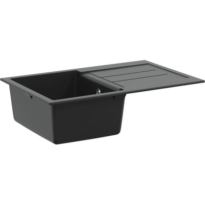 vidaXL Мивка Черно 780 x 500 мм 80% Кварц и 20% Смола (42028392)