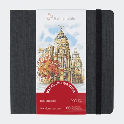 Hahnemühle watercolour book 200gr m2 30 listov 60 strán 14x14CM